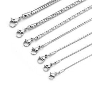Toptan Siyah ve Altın Kaplama Paslanmaz Çelik Yuvarlak Yılan Zinciri Kolye [ 0.9 / 1.2 / 1.5 / 2.0 / 2.4 / 3.2mm ] - Product Image 2