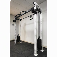 Appareil de musculation multifonctionnel à câble lesté en fer, à poulies haute/basse, pour entraînement d'athlètes de grande taille