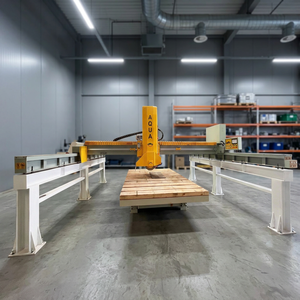 เครื่องตัดหิน CNC อุตสาหกรรม 20 แรงม้า ใบมีดเดี่ยว สำหรับตัดแผ่นหินอ่อน พร้อมมอเตอร์ PLC - Product Image 1