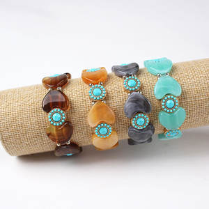 Hot Selling Trendy HR Brand SZ-016 <b>Charm</b> Bracelet Handmade Colorful Stretch Unisex Amber Bead Simple Bracelet - Product Image 3