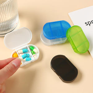 กล่องยาแบบพกพาขนาดเล็ก <span class=keywords><strong>2</strong></span>/<span class=keywords><strong>3</strong></span> ช่อง กล่องจัดยาเม็ด กล่องใส่ยาเม็ดสำหรับเดินทาง กล่องเก็บยา - Product Image 2