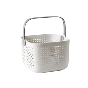 Cesta de ducha portátil con drenaje cuadrado, almacenamiento de lujo para baño y aseo, cesta ligera específica para artículos de baño para estudiantes - Product Image 1