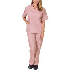 CustomLOGO Private Label Work Stretch Nonwoven Fabric Nurse Tops Sets Medical Men Women Hospital Nursing Scrubs Uniforms