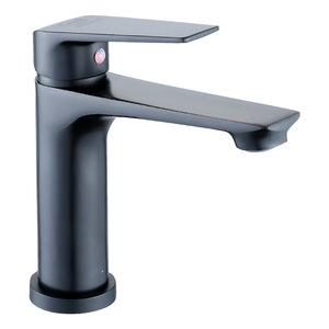 Robinet de lavabo noir Morning Dew à poignée unique, corps en cuivre, cartouche céramique pour lavabo de salle de bain - Product Image 2