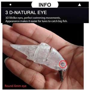 2024 nouveauté 7.2CM 9.3G non peint VIB nageur Wobbler flottant 3 segments méné appât hochets leurres de pêche - Product Image 4