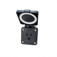 Adaptateur de connecteur d'alimentation électrique avec couvercle, prise industrielle CEE 16A 110V vers prise standard américaine NEMA 5-15R 15A 125V ETL