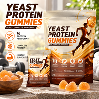 Bonbons gélifiés riches en protéines avec protéines de levure, 0g de sucre, 3g de fibres, portables, paquet de 15 bonbons, saveur personnalisée, OEM ODM, nutrition sportive