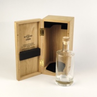 Boîte à vin en bois de chêne naturel avec doublure EVA, logo personnalisé, charnière dorée, boîte pour une seule bouteille de vin, pour collection de whisky et cadeau de fête haut de gamme
