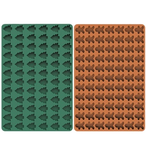 <span class=keywords><strong>Mini</strong></span> molde de silicona de pan de jengibre <span class=keywords><strong>para</strong></span> hornear chocolates dulces pequeños moldes de galletas de <span class=keywords><strong>hombre</strong></span> de jengibre moldes de silicona de árbol de Navidad - Product Image 2