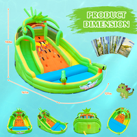 Toboggan aquatique gonflable direct usine avec piscine à jets, parc aquatique gonflable extérieur pour enfants pour l'été