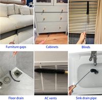 Kit de nettoyage pour conduit de sèche-linge – Ensemble de brosses flexibles pour conduit de sèche-linge avec 2 brosses pour fentes – Outil de nettoyage pour filtres anti-peluches des conduits de sèche-linge