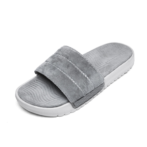 Nouvelles claquettes tendance 2026 en fourrure pour hommes, personnalisables avec logo, couleur unie, petit prix, grandes tailles 12, soutien de la voûte plantaire, sandales de basketball pour garçons - Product Image 2