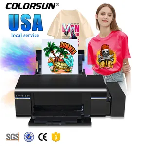 Colorsun — imprimante DTF multicolores, à jet d'encre L805, avec tête d'impression L805 pour sacs, Jeans, t-shirts, Machine