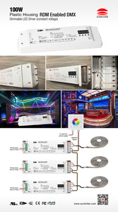 Controlador de Iluminación LED UltraPro 100W DMX512RDM, 4 Canales, 24V CC, PWM 500Hz-35KHz, 8/16 bits, OTA, Independiente, 31 Efectos para un Solo Color, CCT, RGB, RGBW - Product Image 5