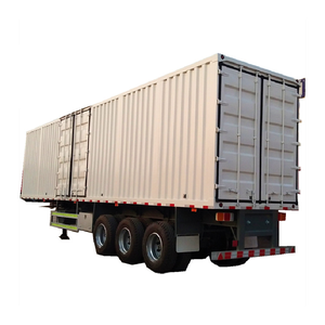 3-Axis Fully Automatic Steel Semi-<b>Trailer</b> Enclosed <b>Box</b> Type with Tarpaulin Cover and Double-Sided Opening Doors - Product Image 5