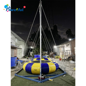 Parc <span class=keywords><strong>de</strong></span> <span class=keywords><strong>trampoline</strong></span> extérieur, jeu pour 2 joueurs, saut à l'élastique, matériaux durables en métal, PVC et acier - Product Image 6