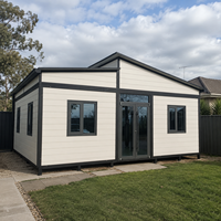 Maison extensible avec salle de bain et cuisine, norme australienne, 2 chambres, préfabriquée, prête à l'emploi, maisonnette modulaire compacte