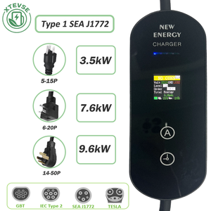 Cargador Portátil para Vehículos Eléctricos XTEVSE 16A 3.5KW Ajustable Tipo 2 con Pantalla LCD a Color, Nuevo - Product Image 3