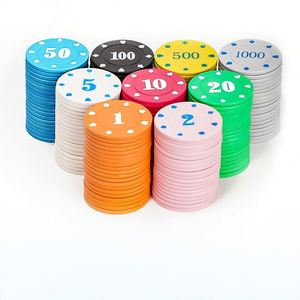 Factory-made Texas Hold'em Poker Chips PS Plastic No-denomination Chips for bar and Casino <b>Games</b> - Product Image 5