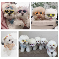 Mignon Fleur Coeur Couronne Chat Chien Lunettes De Soleil Coloré Pet Eye Wear Lunettes pour Chiot Chaton