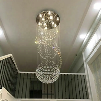 Lustre en cristal en forme de goutte de pluie pour hôtel de luxe, luminaire moderne pour salon et hôtel