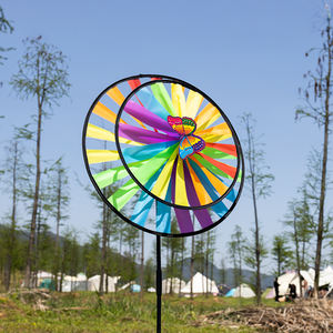 Vente en gros <span class=keywords><strong>de</strong></span> petites éoliennes magiques en plastique arc-en-ciel à bas prix, décoration <span class=keywords><strong>de</strong></span> <span class=keywords><strong>jardin</strong></span>, éolienne tournesol pour l'extérieur, pour la maison - Product Image 4