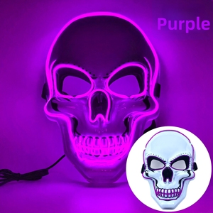 <span class=keywords><strong>Maschera</strong></span> <span class=keywords><strong>LED</strong></span> <span class=keywords><strong>Teschio</strong></span> Virale Halloween 2026, <span class=keywords><strong>Maschera</strong></span> Horror Luminosa al Neon per Feste ed Eventi - Product Image 1