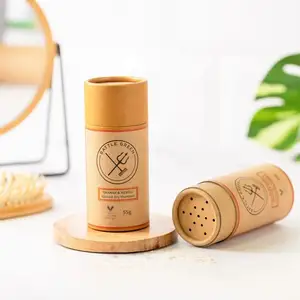 Tea Round Packaging Cosmetic Powder Shaker Cardboard Tubes With Food Grade Paper Tube Mouth With Sealing