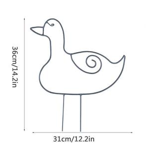 Supports de plantes d'intérieur en forme d'animaux lapin, escargot, canard, décoration intérieure, <span class=keywords><strong>support</strong></span> de <span class=keywords><strong>plante</strong></span> en métal, treillis de jardin pour plantes grimpantes en métal - Product Image 6
