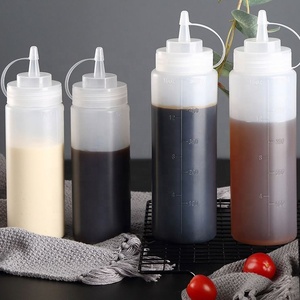 Food Grade Plastic Squeeze Sauce Bottle for <b>Ketchup</b> Empty Refillable Condiment Container - Product Image 6