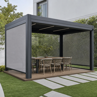 Auvents de terrasse imperméables, couvre-balcons, pergolas à toit à lamelles motorisées, arches en aluminium pour restaurant