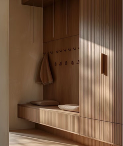 התאמה אישית ארון נעליים מעץ מודרני עם אחסון בשפע עבור חדרי מגורים דירות מלונות וילות - Product Image 3