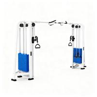 Équipement de musculation en acier réglable avec logo personnalisé, machine de fitness crossover, musculation commerciale