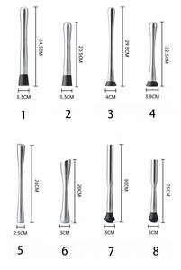 แท่งเหล็กผสมเครื่องบดทำจากสแตนเลส304แท่งกดน้ำมะนาวแท่งค้อนบดไอติมบด - Product Image 4