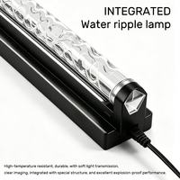 Lampe LED 3D intelligente pour laveuse murale DMX RGBW, barre de lampe à projection de flamme, contrôle de l'eau, éclairage de décoration de fond de salon