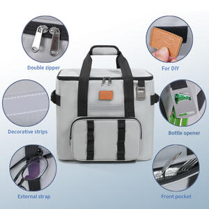 Factory <span class=keywords><strong>Outlet</strong></span> écologique grand <span class=keywords><strong>sac</strong></span> fourre-tout Oxford à isolation thermique pour la <span class=keywords><strong>livraison</strong></span> d'épicerie doux et pour les restaurants et les pique-niques - Product Image 4