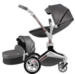 360 Portable Foldable PU Leather Multifunction Rotation Pushchair <b>3</b> <b>in</b> <b>1</b> <b>Pram</b> for Newborn & Toddler Travel - Product Image 4