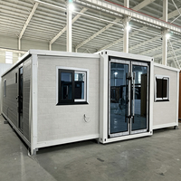 Maison modulaire de luxe à 2 chambres, prête à être expédiée, montage facile, panneaux sandwich, isolation thermique, unité conteneur