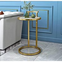 Table d'appoint moderne en métal pour café, hauteur réglable, en forme de C, pour salon, table d'angle de canapé, d'origine indienne