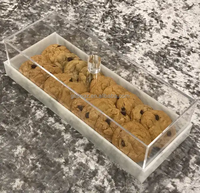 Décoration d'intérieur Plateau de service pour gâteaux Porte-pain en acrylique transparent