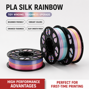 Filament d'imprimante 3D en soie de haute qualité, couleur arc-en-ciel, 1,75 mm, traitement de moulage à haute vitesse, filament PLA pour imprimante 3D FDM - Product Image 1