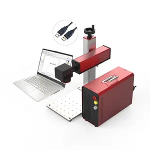 Fiber Laser 20W 30W 50 Watt Fiber Laser Markering Machine Met Computer Voor Metalen Markering En Aangepaste