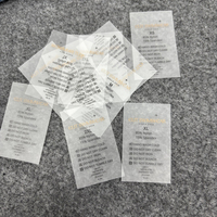 Étiquettes personnalisées semi-transparentes en TPU imprimées pour vêtements, maillots de bain, étiquettes de composition et de taille, étiquettes privées souples pour l'entretien des vêtements