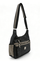Sac à bandoulière multi-poches pour femme en cuir PU souple avec fermeture ouverte, sac messager tendance pour les voyages