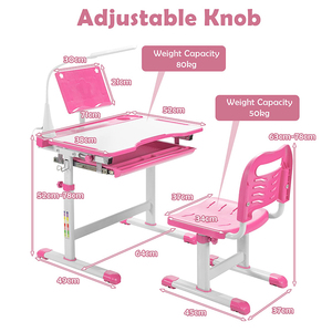 Ensemble table <span class=keywords><strong>et</strong></span> chaise d'étude moderne réglable pour enfants, pour une utilisation scolaire dans la <span class=keywords><strong>chambre</strong></span> <span class=keywords><strong>et</strong></span> le salon - Product Image 6