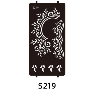 ลายฉลุเฮนน่าลายดอกไม้ PET สำหรับสักลายชั่วคราวบนร่างกาย - Product Image 2