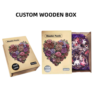 Puzzle en bois personnalisé avec des animaux de la famille <span class=keywords><strong>renard</strong></span>, avec des noms de membres gravés, souvenir en bois personnalisé pour les cadeaux de nouvelle maison - Product Image 2