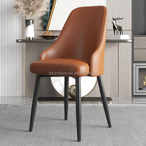 Chaises de salle à manger modernes nordiques dorées, en cuir et métal, pour intérieur, mobilier de maison de luxe, vente en gros pour restaurants et salles à manger - Product Image 4