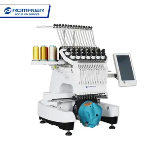 PROMAKER Factory Price Computer Embroidery Machine Single Head 12 Needles Garment Cap Domestic Towel Quilt Embroidery Machine