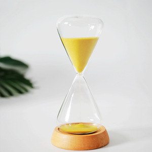 Handmade 15 phút cát hẹn giờ đồng hồ cát thiết kế hiện đại độc đáo với phong cách cổ điển cơ sở thủy tinh trên cơ sở gỗ - Product Image 5